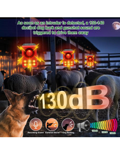 Alarma de Movimiento Solar YS-yalotrs con Sonido de Ladrido y Disparo 2