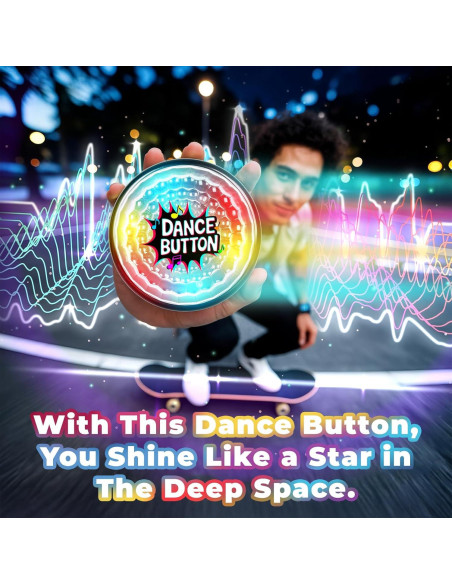 Botón de Baile Disco FACAJO con 5 Canciones y Luces LED