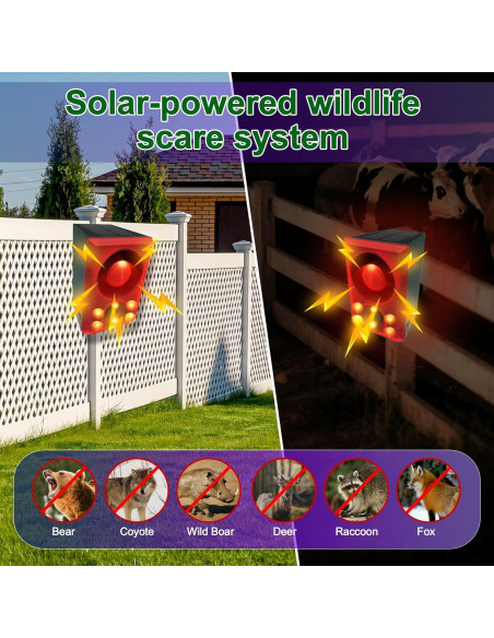 Alarma de Movimiento Solar YS-yalotrs con Sonido de Ladrido y Disparo