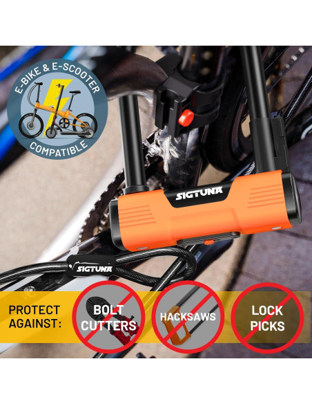 Candado U para Bicicleta Sigtuna 1.41 kg Resistente a Cortes