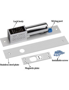 Cerradura Eléctrica WITPOCE LIBO L-2CWS 12V Modo NC 2