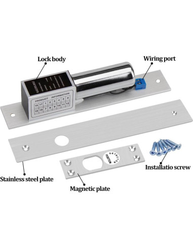Cerradura Eléctrica WITPOCE LIBO L-2CWS 12V Modo NC