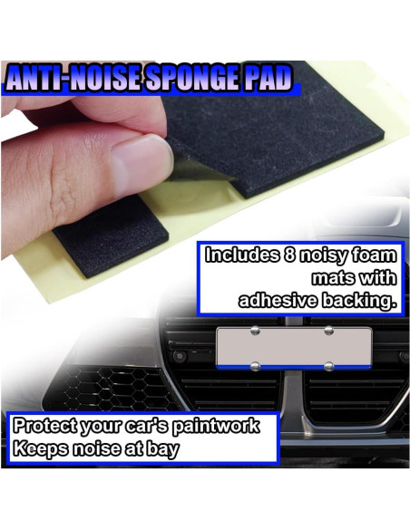 Kit de Tornillos de Placa de Licencia Antirrobo UHANBUT Plata