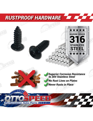 Tornillos de Seguridad Antirrobo OttoSpeed para Placas de Matrícula