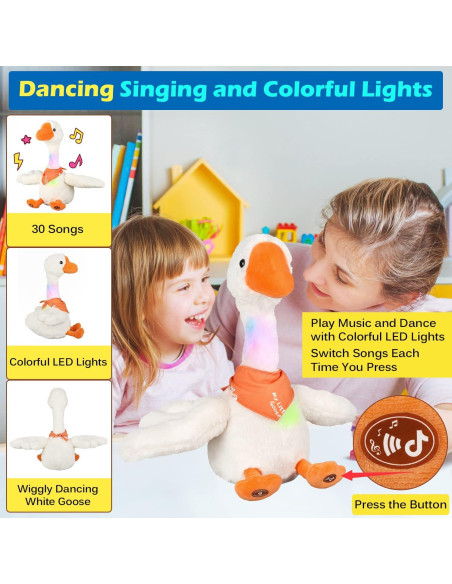 Ganso Hablante de Peluche Huitesiman 33 cm Repite y Canta