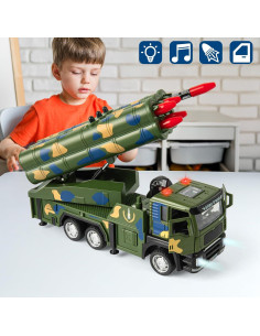 Camión Militar de Juguete con 6 Misiles y Luz - 380g 2