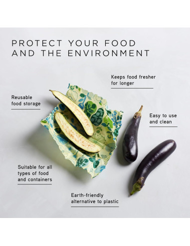 Envolturas de Cera de Abeja Honeybee - Paquete de 3 - Ecológicas