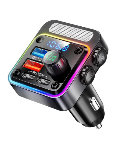 Cargador Bluetooth 5.3 Nulaxy BC91 54W 4 Puertos Coche