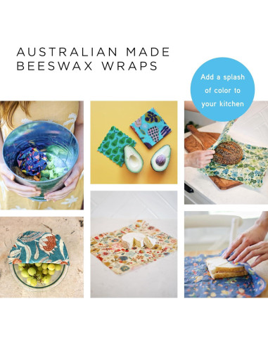 Envolturas de Cera de Abeja Honeybee - Paquete de 3 - Ecológicas