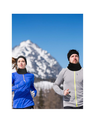 Conjunto de Invierno SATINIOR: 2 Bandas Calentadoras, 2 Gaiters y 2 Guantes Táctiles