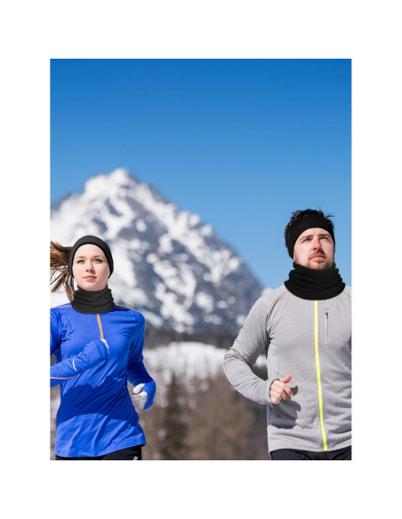 Conjunto de Invierno SATINIOR: 2 Bandas Calentadoras, 2 Gaiters y 2 Guantes Táctiles