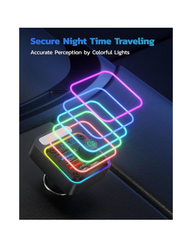 Cargador Bluetooth 5.3 Nulaxy BC91 54W 4 Puertos Coche