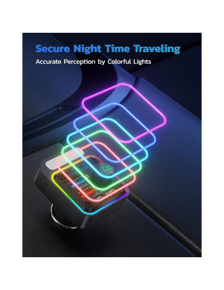 Cargador Bluetooth 5.3 Nulaxy BC91 54W 4 Puertos Coche