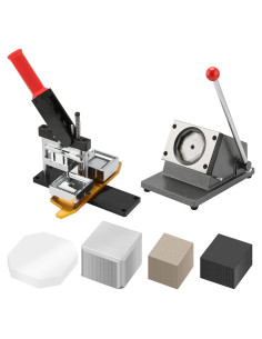 Máquina de Hacer Imán Pteklin 5x5 cm + Cortadora + 100 Materiales