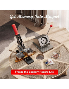 Máquina de Hacer Imán Pteklin 5x5 cm + Cortadora + 100 Materiales 2