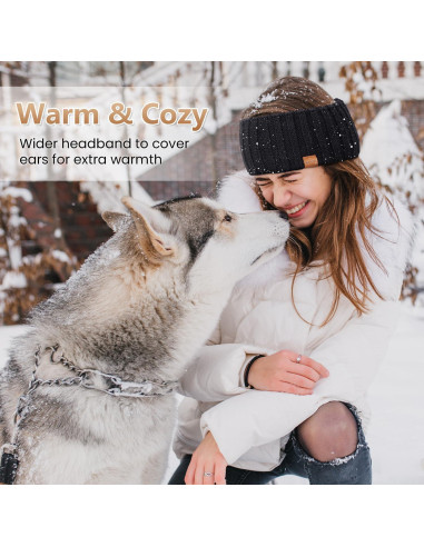 Diademas de Invierno para Mujeres - 3 Paquetes de Lana Tejida