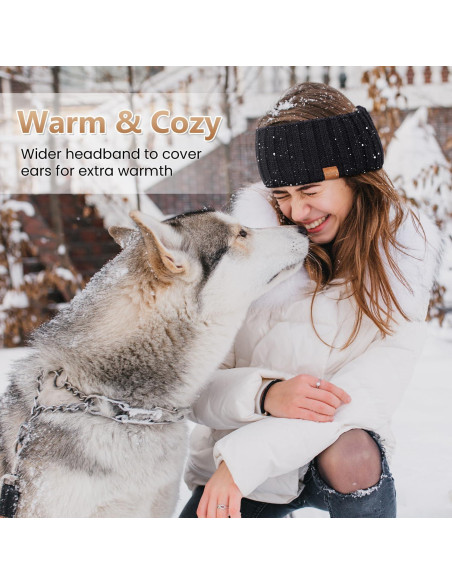 Diademas de Invierno para Mujeres - 3 Paquetes de Lana Tejida