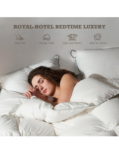 Edredón de Plumas BPC King 269x229 cm Blanco Calidez Media 2