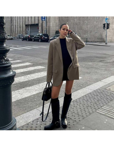 Botas Altas de Rodilla FIFSY para Mujeres - Punta Cuadrada