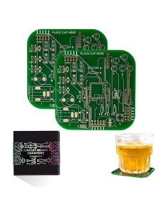 Posavasos de Circuito Real Tagtek Verde 8.5cm - Set de 2