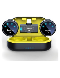 Micrófono Lavalier Inalámbrico Bonkyo S3 - Cancelación de Ruido, 20KHz