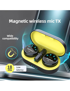 Micrófono Lavalier Inalámbrico Bonkyo S3 - Cancelación de Ruido, 20KHz 2