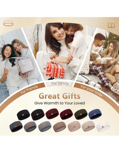 Diademas de Invierno para Mujeres - 3 Paquetes de Lana Tejida