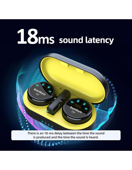 Micrófono Lavalier Inalámbrico Bonkyo S3 - Cancelación de Ruido, 20KHz