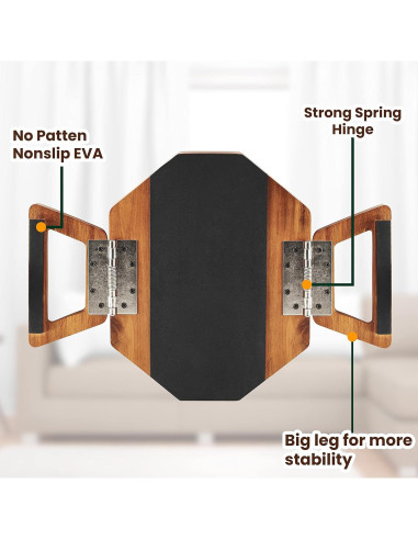 Bandeja de Brazo de Sofá Octagonal Tinamo - Madera Acacia