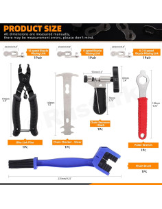 Kit de Herramientas de Reparación de Cadena Rustark 12 Piezas 2