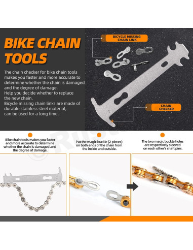 Kit de Herramientas de Reparación de Cadena Rustark 12 Piezas
