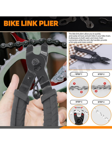 Kit de Herramientas de Reparación de Cadena Rustark 12 Piezas