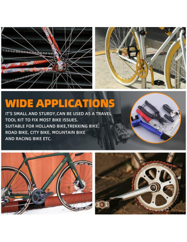 Kit de Herramientas de Reparación de Cadena Rustark 12 Piezas