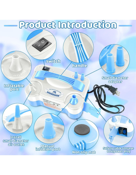 Bomba de Aire Eléctrica Anordsem para Globos - Inflado Rápido