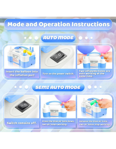 Bomba de Aire Eléctrica Anordsem para Globos - Inflado Rápido