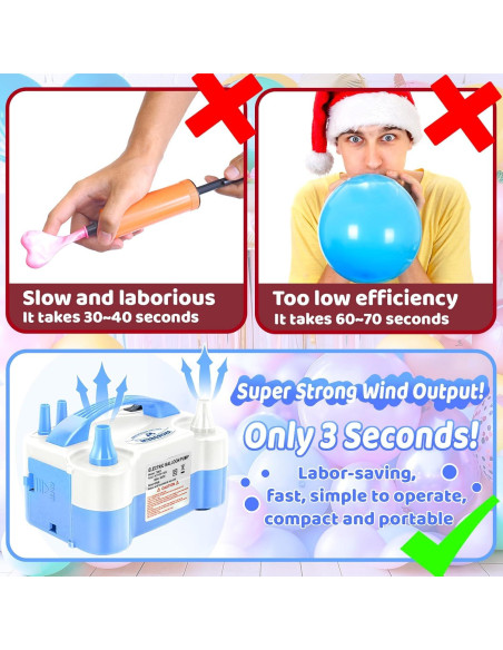 Bomba de Aire Eléctrica Anordsem para Globos - Inflado Rápido