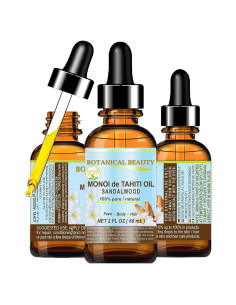 Aceite de Sándalo Monoi de Tahiti 100% Puro 60 ml - Cuidado Piel y Cabello