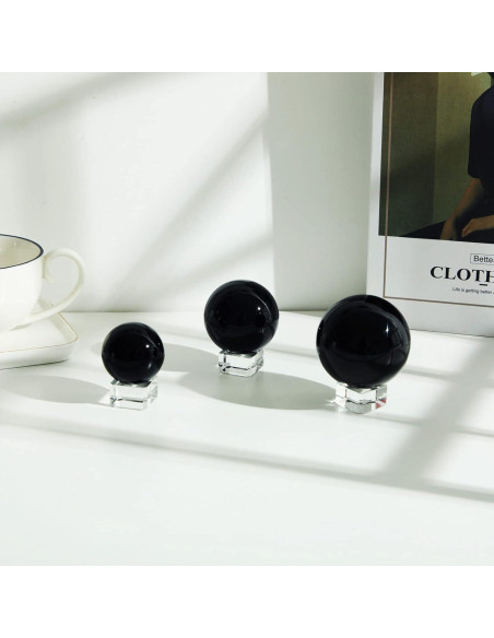 Bola de Cristal K9 LONGWIN 40mm Fengshui Negra
