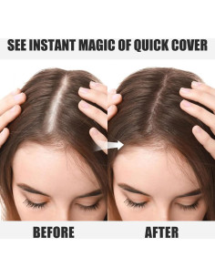 Tinte Corrector Raíces Cabello Canoso VOLLUCK 6.8 ml Marrón Claro 2