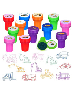 24 Sellos de Vehículos de Construcción Cinrobiye 3,81 cm