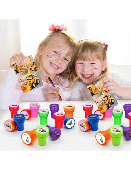 24 Sellos de Vehículos de Construcción Cinrobiye 3,81 cm