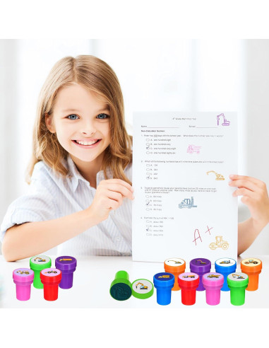 24 Sellos de Vehículos de Construcción Cinrobiye 3,81 cm