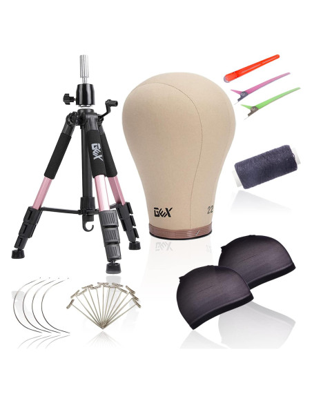 Cabeza de Peluca de Corcho GEX 55 cm con Trípode Ajustable