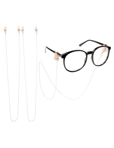 Cadena de Gafas Healifty 2 Piezas Oro y Plata Antideslizante