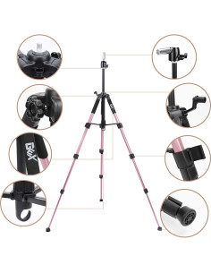 Cabeza de Peluca de Corcho GEX 55 cm con Trípode Ajustable 2