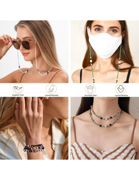 Cadena de Gafas ERNAULO con Perlas para Mujeres 73.66 cm