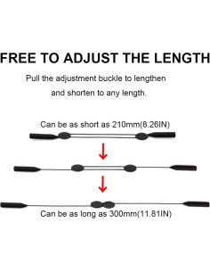Correa de Gafas Junsika Ajustable Nylon para Hombres y Mujeres 2