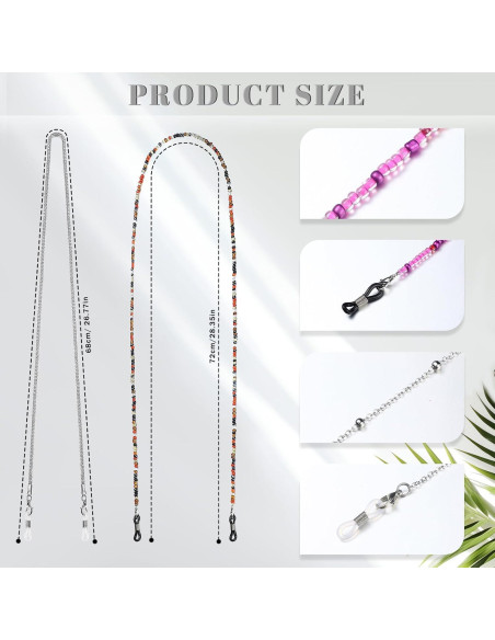 Cadena de Gafas Konohan 7 Pcs Soporte Ajustable Multicolor