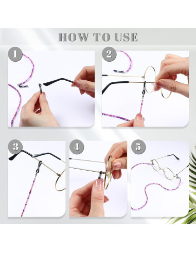 Cadena de Gafas Konohan 7 Pcs Soporte Ajustable Multicolor