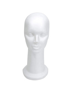 Cabeza de Maniquí de Espuma BHD BEAUTY 38.1 cm Blanca
